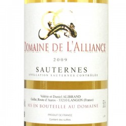 Sauternes Domaine de l'Alliance 2009
